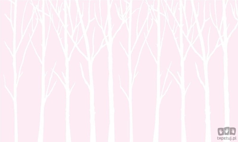 Fototapeta Bare Trees różowy