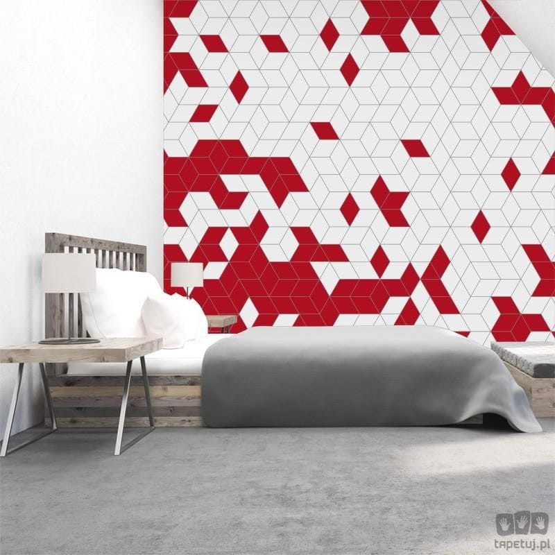 Fototapeta Shapes Fusion bordowy