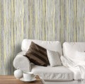 Nowoczesna tapeta ICH Wallpaper Deco Stripes fale szaro-żółta
