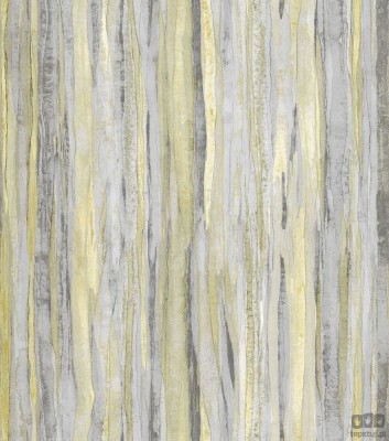 Nowoczesna tapeta ICH Wallpaper Deco Stripes fale szaro-żółta
