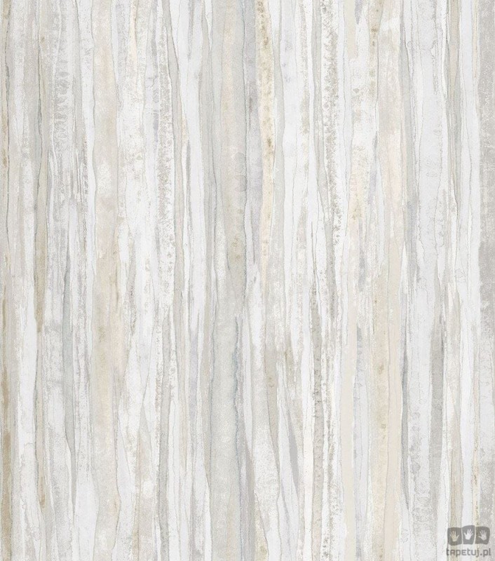 Nowoczesna tapeta ICH Wallpaper Deco Stripes fale beżowo-szaro-biała