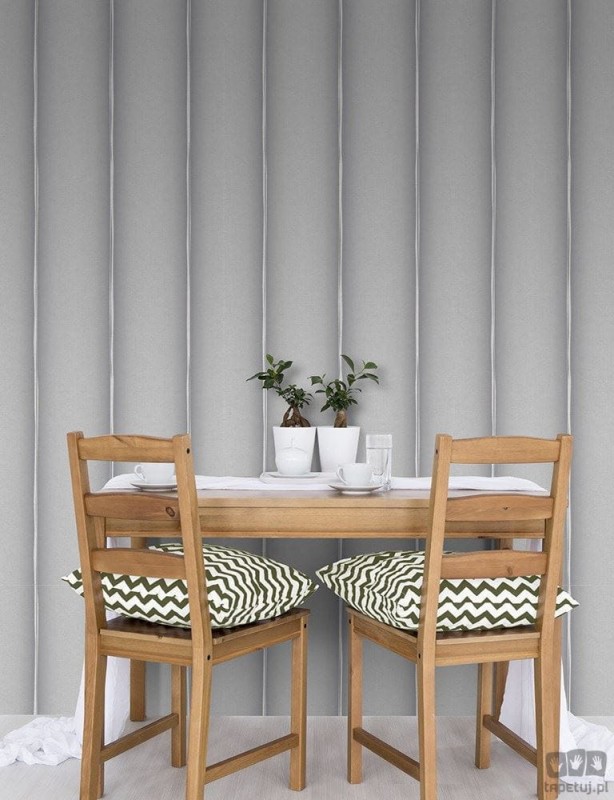 Jasno-szara tapeta na flizelinie pasy ICH Wallpaper Deco Stripes