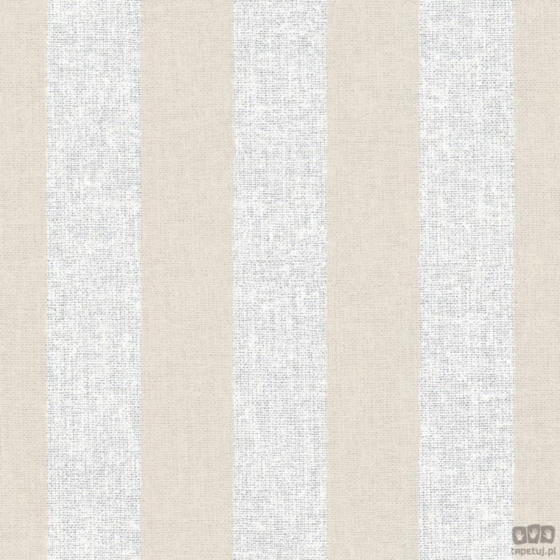 Winylowa tapeta w pasy ICH Wallpaper Deco Stripes odcienie ecru