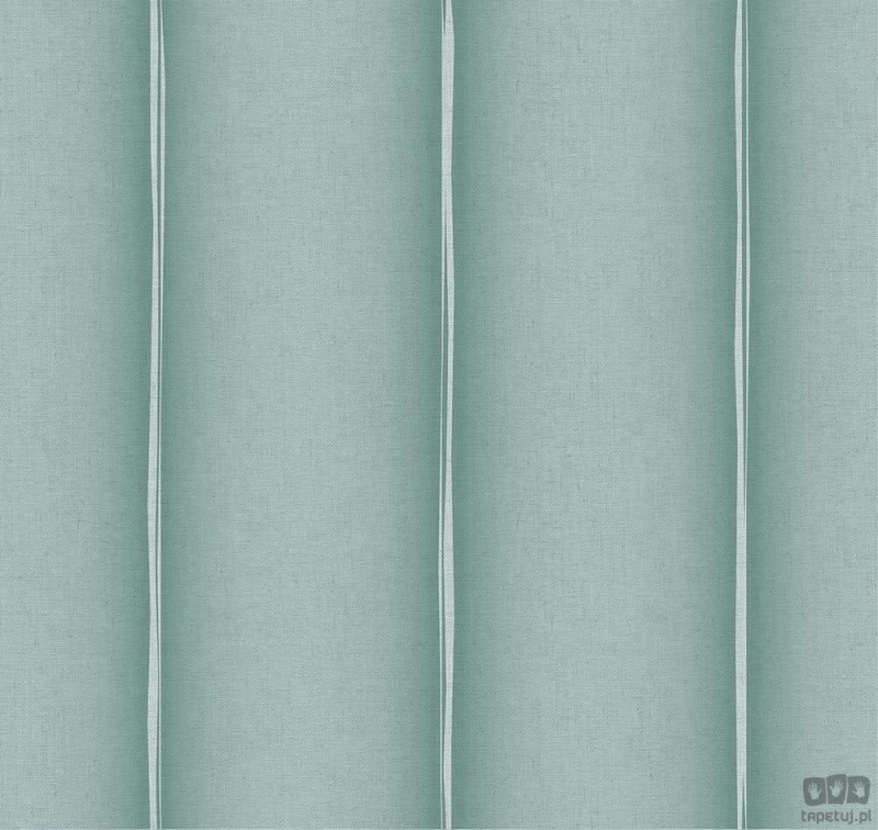 Turkusowa tapeta na flizelinie pasy ICH Wallpaper Deco Stripes
