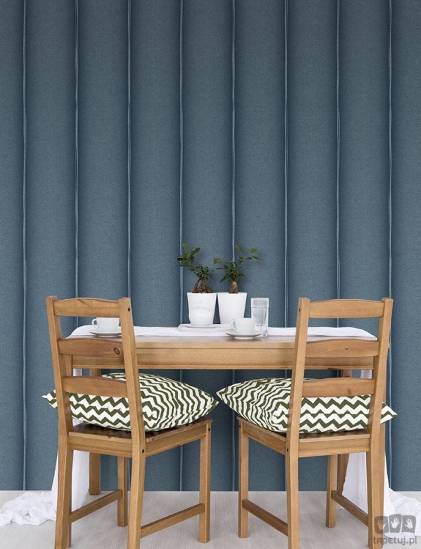 Niebieska tapeta na flizelinie pasy ICH Wallpaper Deco Stripes