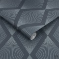 Granatowa tapeta w geometryczny wzór
