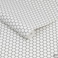 Biała tapeta z geometrycznym wzorem mozaika