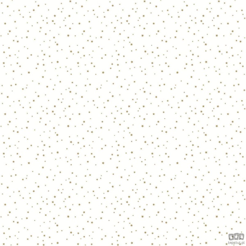 Tapeta dziecięca ICH Wallpaper Noa na flizelinie gwiazdki biało-złota