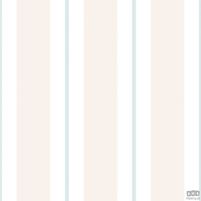 Tapeta ścienna ICH Wallpaper Noa na flizelinie paski biel ecru niebieski