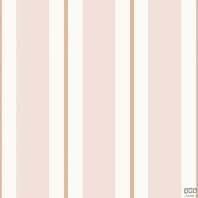 Tapeta ścienna ICH Wallpaper Noa na flizelinie paski biel róż brąz