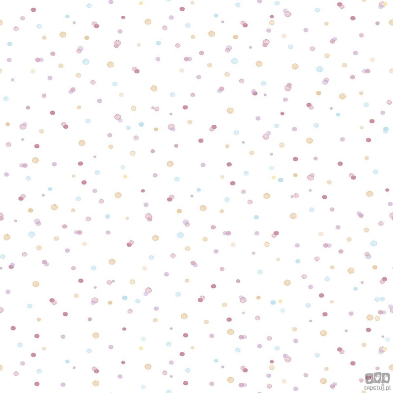Papierowa tapeta dziecięca ICH Wallpaper Oh La La plamy niebieski róż