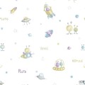 Tapeta dziecięca kosmos ICH Wallpaper Oh La La zielony niebieski fiolet
