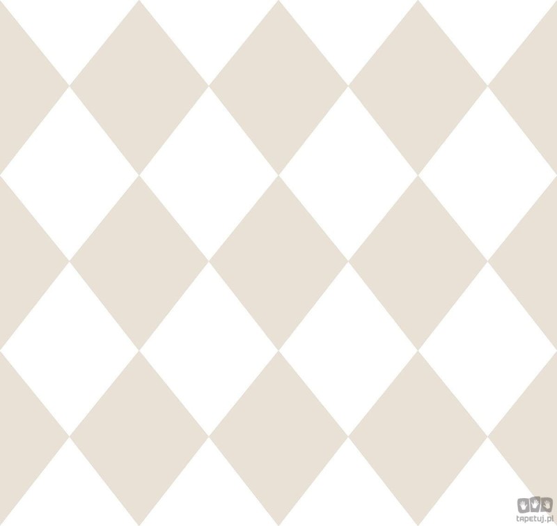 Tapeta papierowa romby ICH Wallpaper Oh La La biało-beżowa