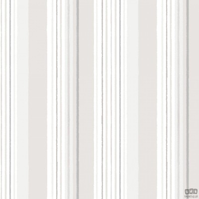 Tapeta dziecięca paski ICH Wallpaper Oh La La beżowo-biała
