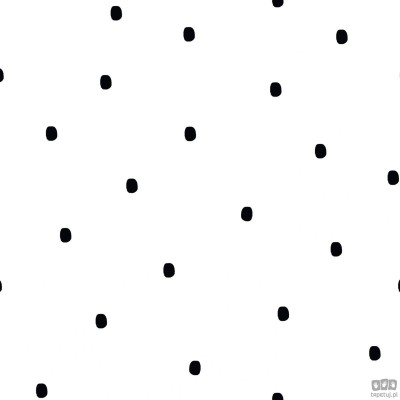 Tapeta papierowa czarne kropki ICH Wallpaper Oh La La dziecięca