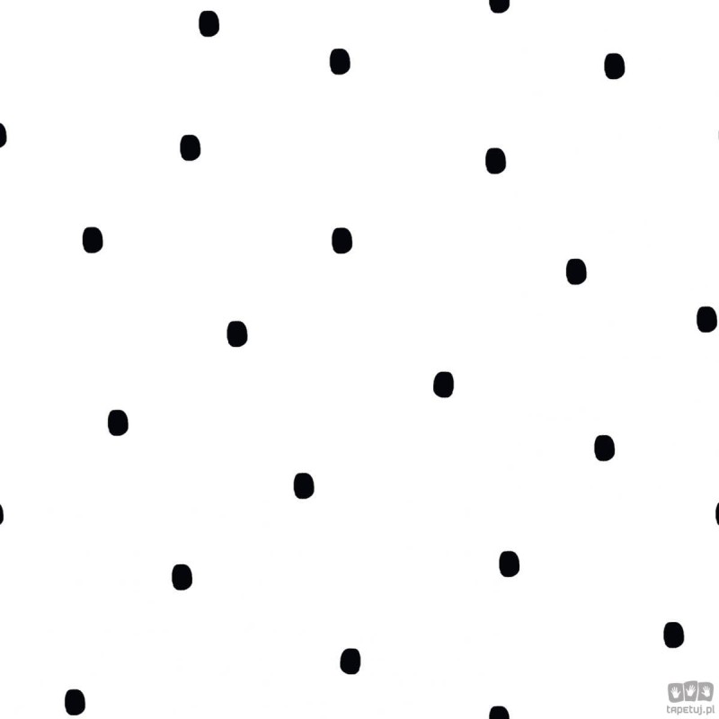 Tapeta papierowa czarne kropki ICH Wallpaper Oh La La dziecięca