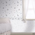 Biało-szara tapeta papierowa konstelacje ICH Wallpaper Oh La La