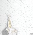 Tapeta dziecięca na flizelinie ICH Wallpaper Sambori kropki  biało-niebieska