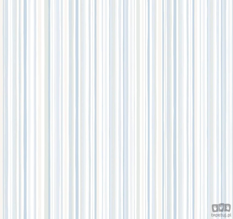 Tapeta dziecięca na flizelinie ICH Wallpaper Sambori paski pionowe szaro-niebiesko-srebrne