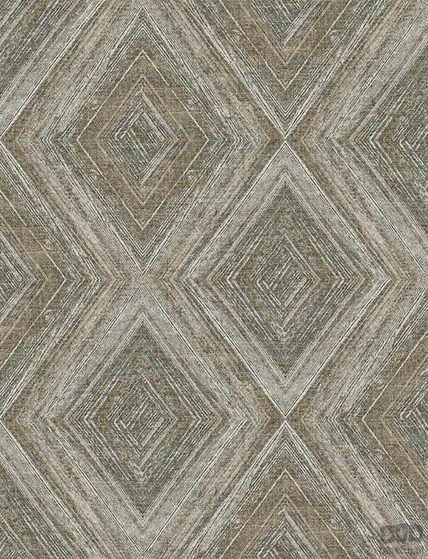 Beżowo-szara tapeta na flizelinie ICH Wallpaper Modish w romby