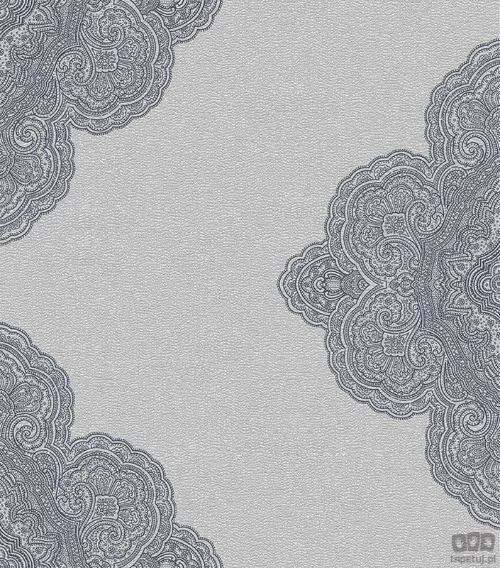 Tapeta na flizelinie ICH Wallpaper Modish w odcieniach szarości i granatu