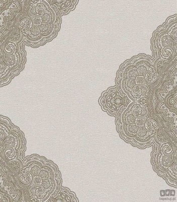 Tapeta na flizelinie ICH Wallpaper Modish w odcieniach bieli szarości i złota