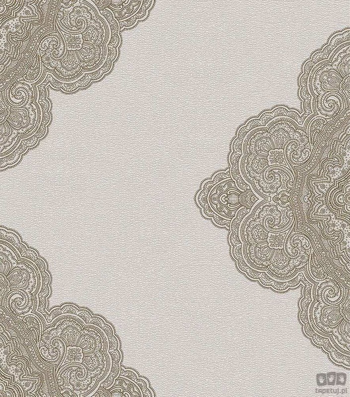 Tapeta na flizelinie ICH Wallpaper Modish w odcieniach bieli szarości i złota