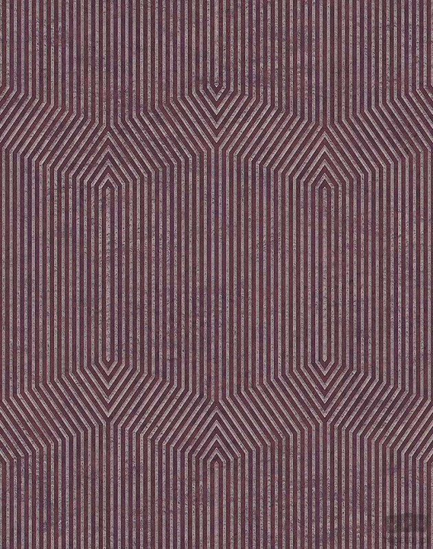 Tapeta na flizelinie ICH Wallpaper Modish z geometrycznym motywem w odcieniach fioletu