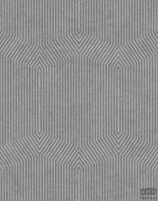 Tapeta na flizelinie ICH Wallpaper Modish z geometrycznym motywem w odcieniach szarości, srebra i bieli
