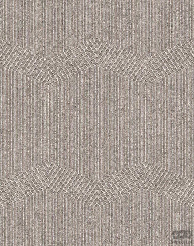 Tapeta na flizelinie ICH Wallpaper Modish z geometrycznym motywem w odcieniach szarości i bieli