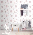 Dziecięca tapeta papierowa ICH Wallpaper Lullaby wesołe miasteczko biało-różowa