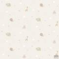 Dziecięca tapeta papierowa ICH Wallpaper Lullaby zwierzęta beżowa