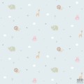 Dziecięca tapeta papierowa ICH Wallpaper Lullaby zwierzęta niebieska