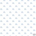 Dziecięca tapeta papierowa ICH Wallpaper Lullaby motyw waleni biało-niebieska