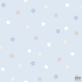 Dziecięca tapeta papierowa ICH Wallpaper Lullaby gwiazdki niebiesko-biało-szara