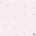 Dziecięca tapeta papierowa ICH Wallpaper Lullaby gwiazdki różowo-biało-szara