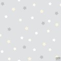 Dziecięca tapeta papierowa ICH Wallpaper Lullaby gwiazdki złoto-biało-szara