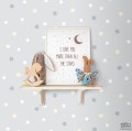 Dziecięca tapeta papierowa ICH Wallpaper Lullaby gwiazdki złoto-biało-szara