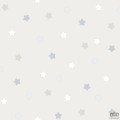 Dziecięca tapeta papierowa ICH Wallpaper Lullaby gwiazdki biało-szaro-srebrna