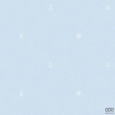 Dziecięca tapeta papierowa ICH Wallpaper Lullaby motyw żeglarski niebieska
