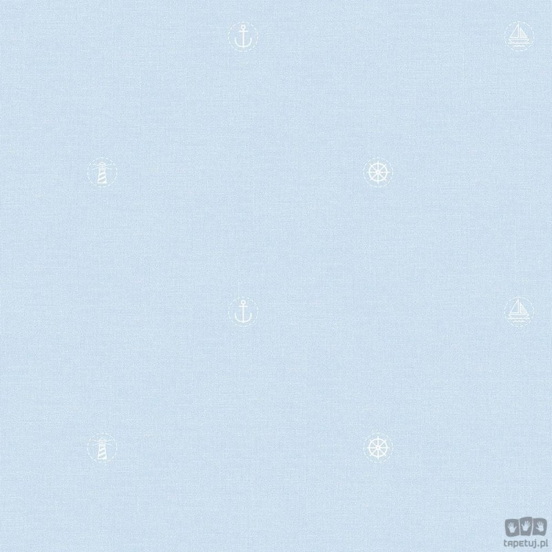 Dziecięca tapeta papierowa ICH Wallpaper Lullaby motyw żeglarski niebieska