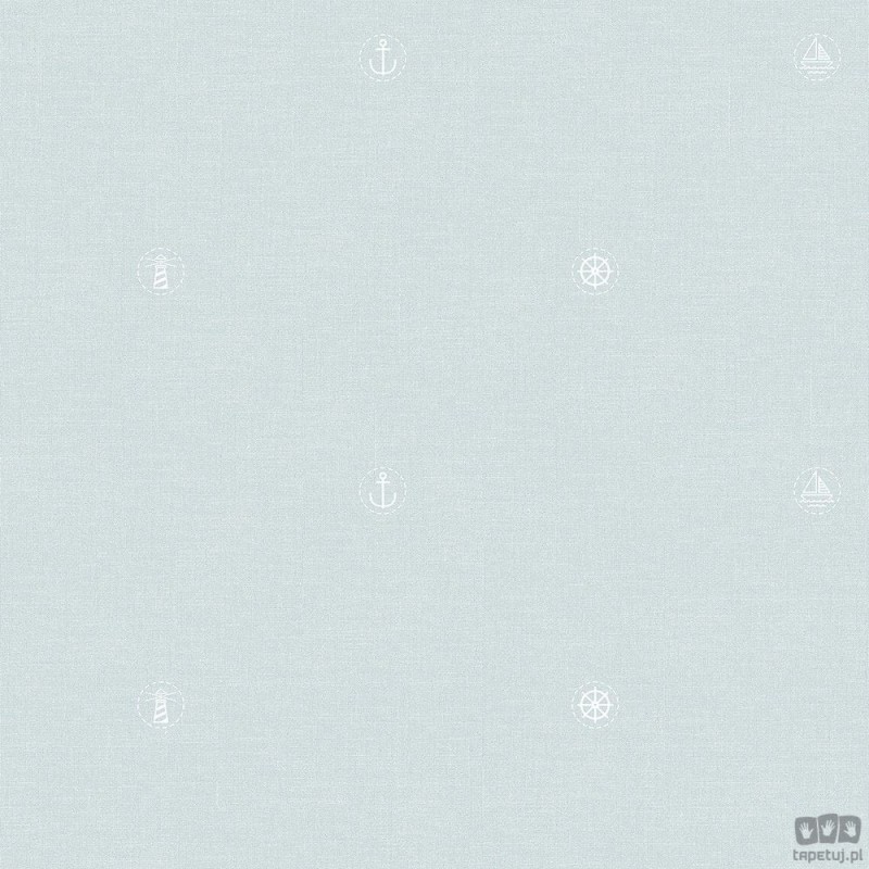Dziecięca tapeta papierowa ICH Wallpaper Lullaby motyw żeglarski odcień zieleni