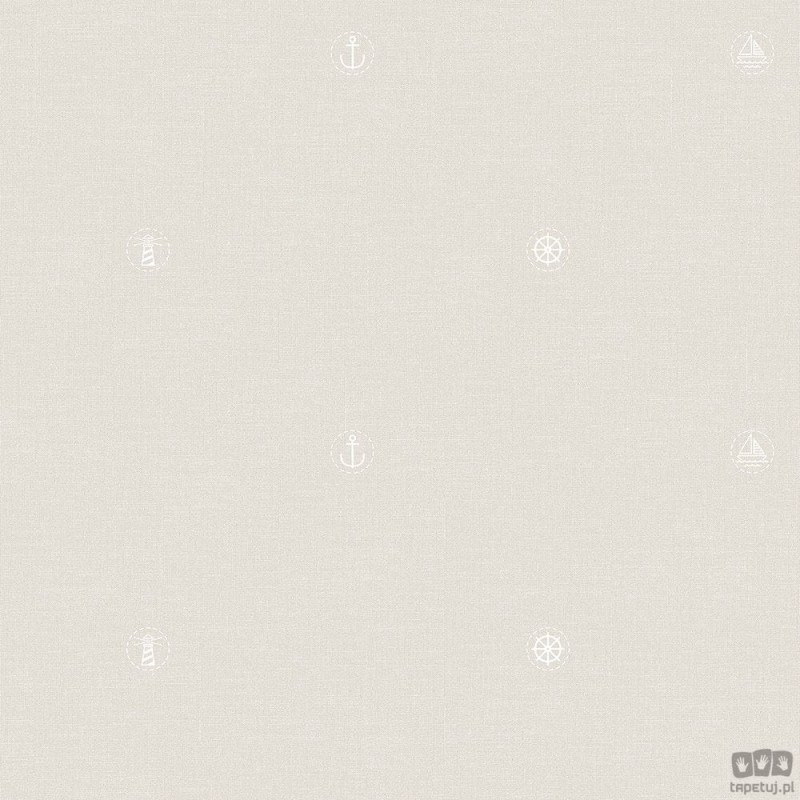 Dziecięca tapeta papierowa ICH Wallpaper Lullaby motyw żeglarski szara