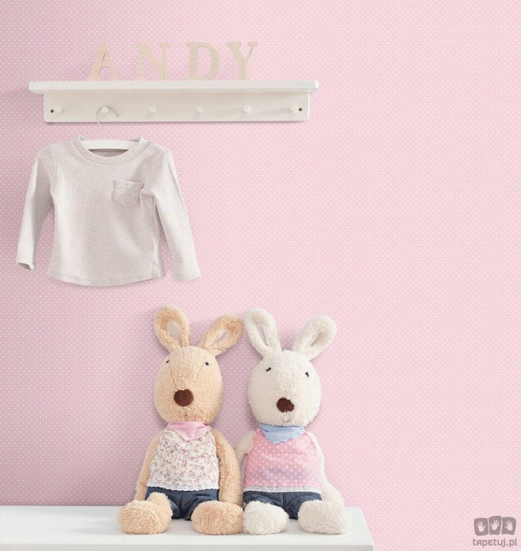Dziecięca tapeta papierowa ICH Wallpaper Lullaby kropki różowa