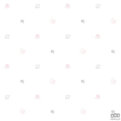 Tapeta dziecięca ICH Wallpaper Lullaby papierowa ślady łap biało-szaro-różowa