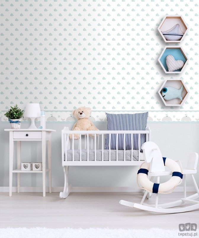Tapeta dziecięca ICH Wallpaper Lullaby papierowa szara