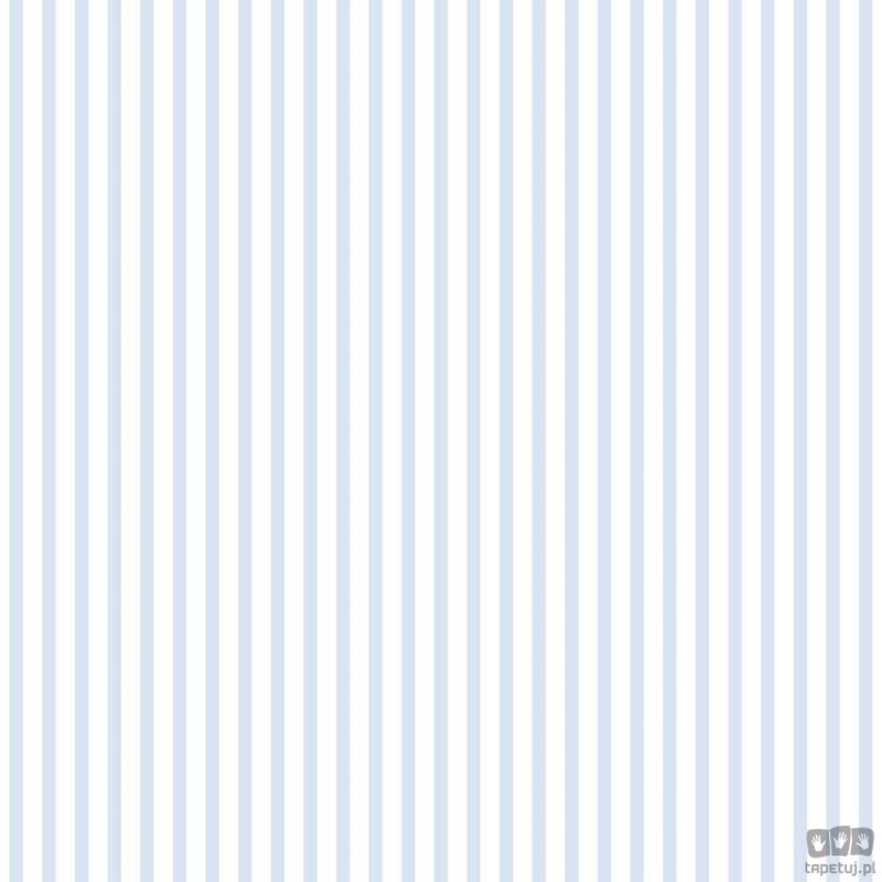 Tapeta dziecięca ICH Wallpaper Lullaby papierowa pionowe paski biało-niebieskie
