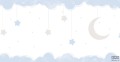 Dziecięcy border ścienny ICH Wallpaper Lullaby nocne niebo biało niebieski