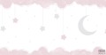 Dziecięcy border ścienny ICH Wallpaper Lullaby nocne niebo biało-różowy