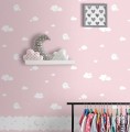 Dziecięcy border ścienny ICH Wallpaper Lullaby nocne niebo biało-różowy